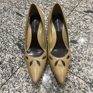 Worthington cream heels! With cut outs